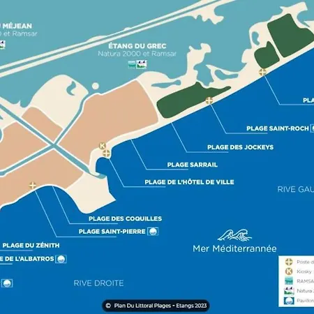 Les Sables De Palavas - T2 A 50M De La Plage - Clim, Wifi Esterno foto